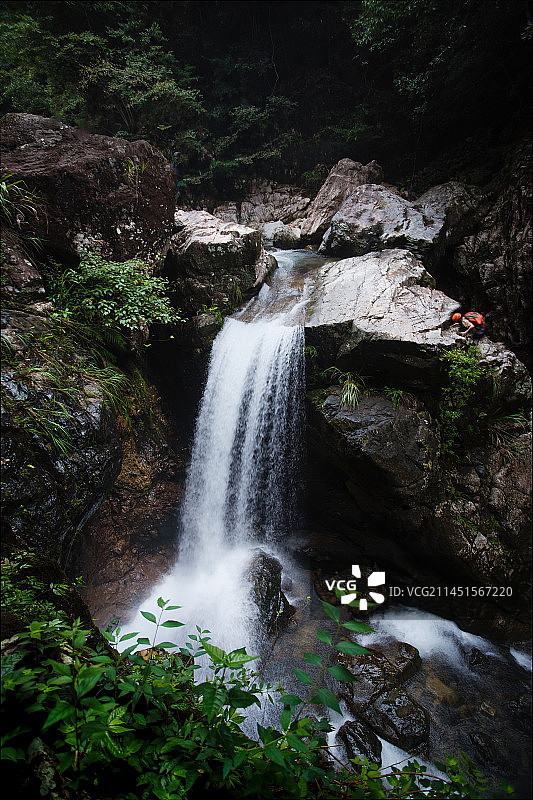 柔极溪溯溪图片素材