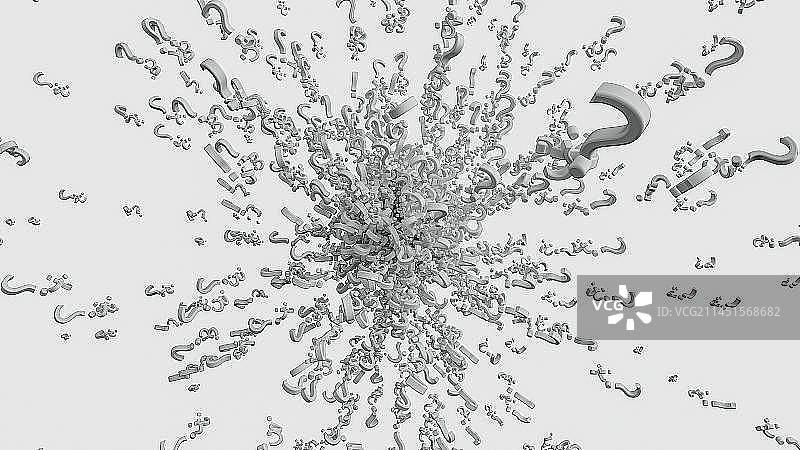 中心炸开的问号图片素材