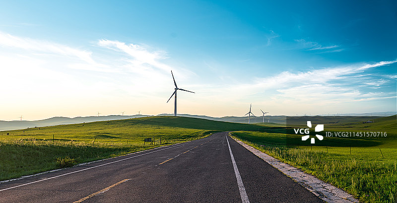 呼伦贝尔风力发电图片素材