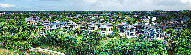 航拍房地产园林图片素材