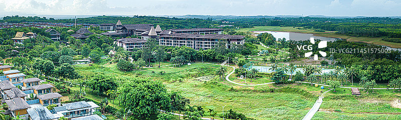 航拍房地产园林图片素材