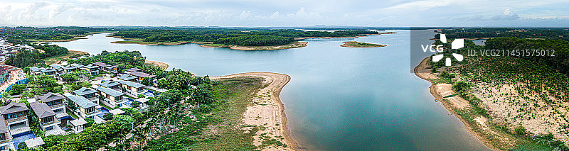 航拍海南定安风光图片素材