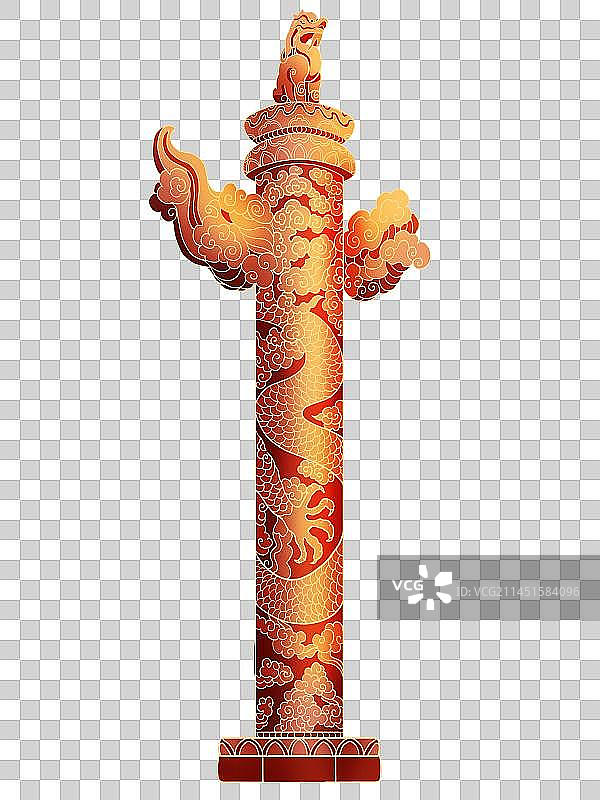 国庆华表插画元素图片素材