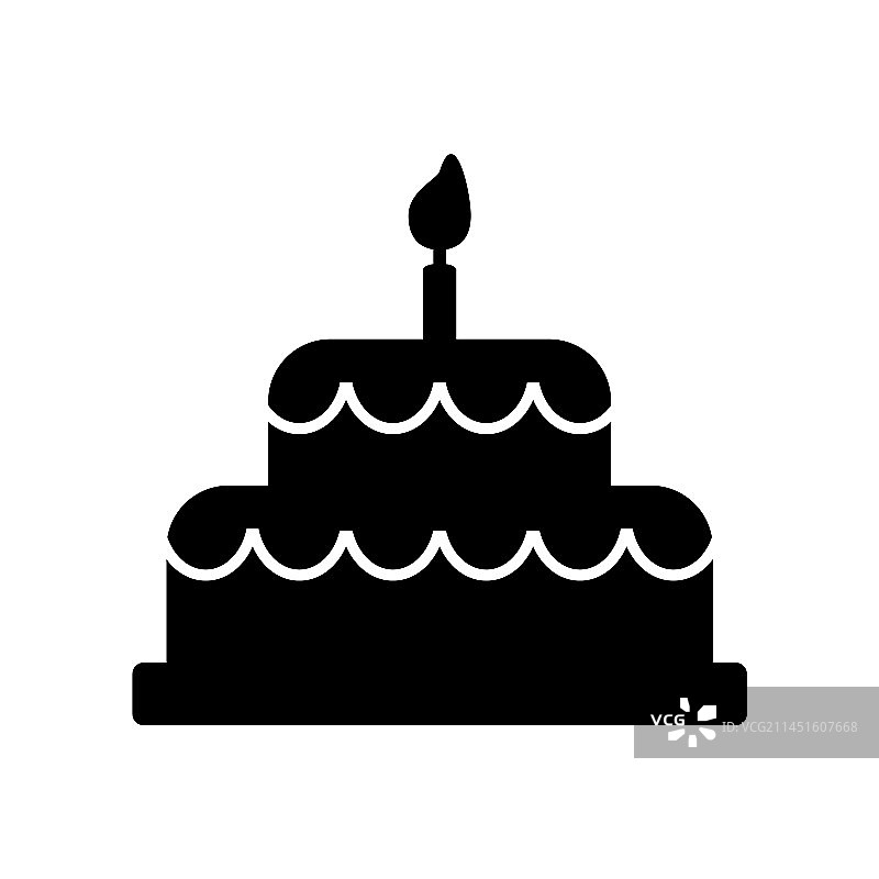 白色背景上的蛋糕图标图片素材