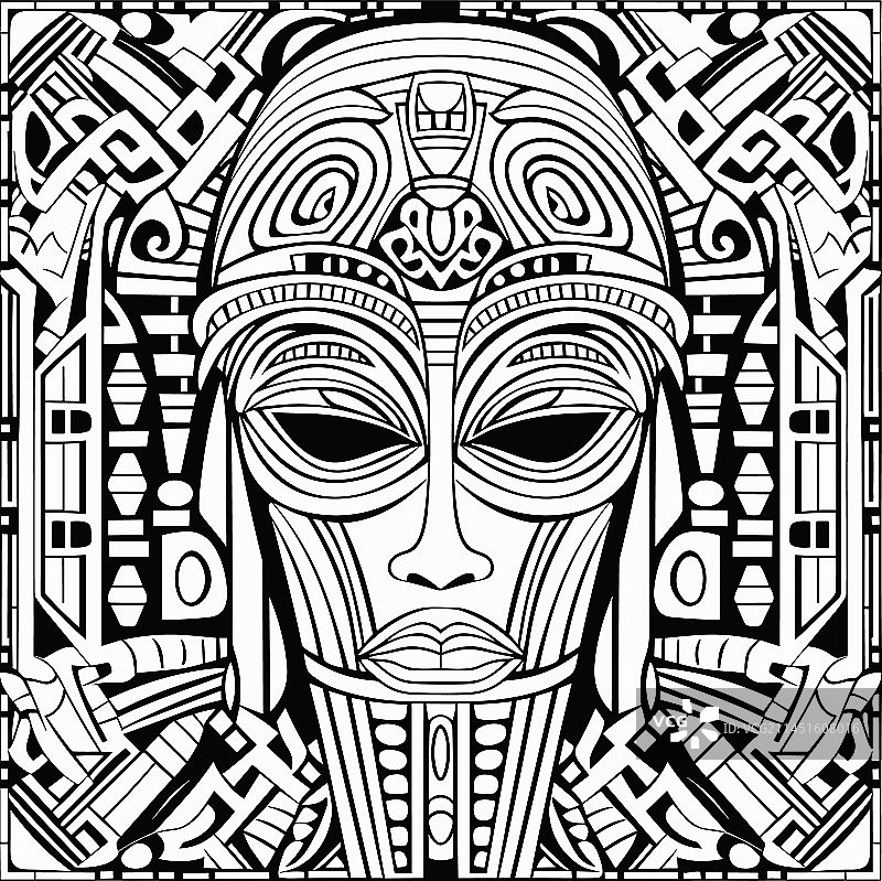 卡通古埃及法老面具图片素材