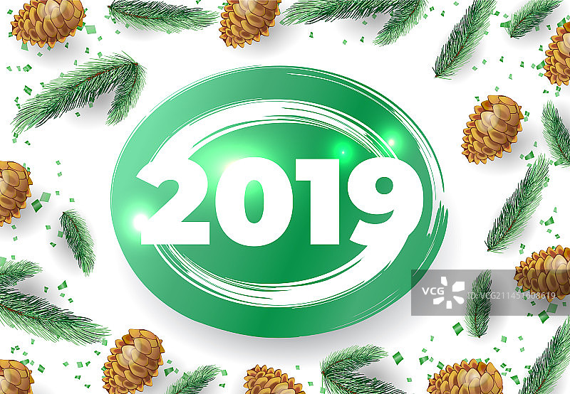 2019年节日松树卡片设计图片素材