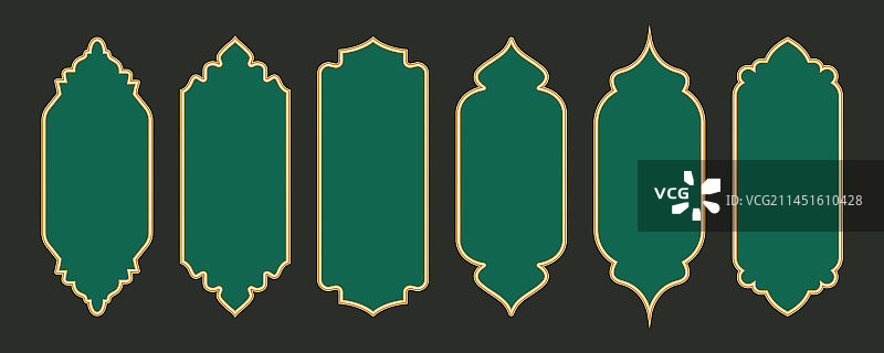 斋月框架金色边框图案图片素材