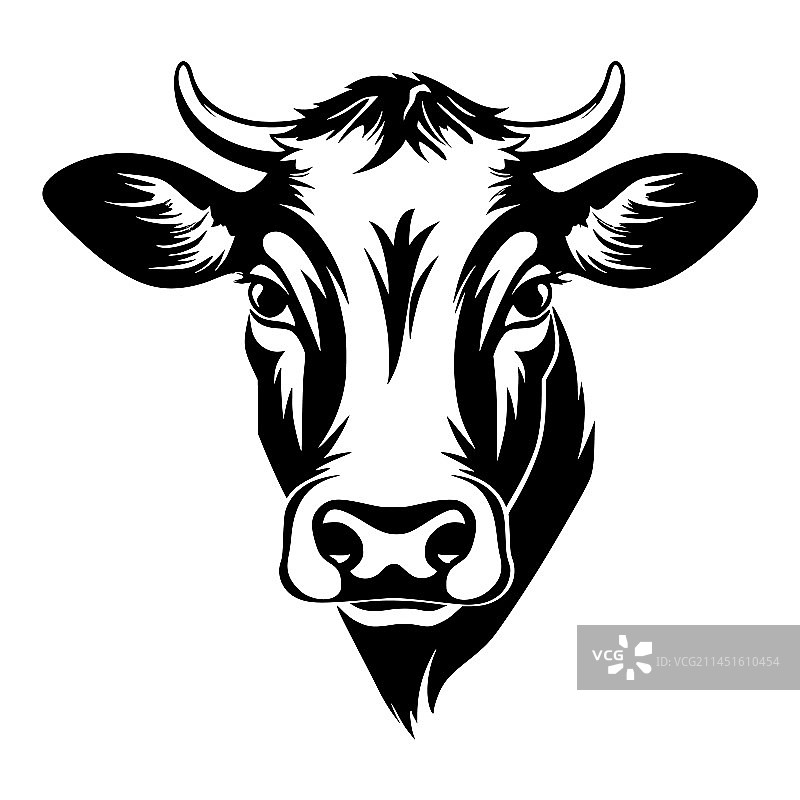奶牛头logo图片素材