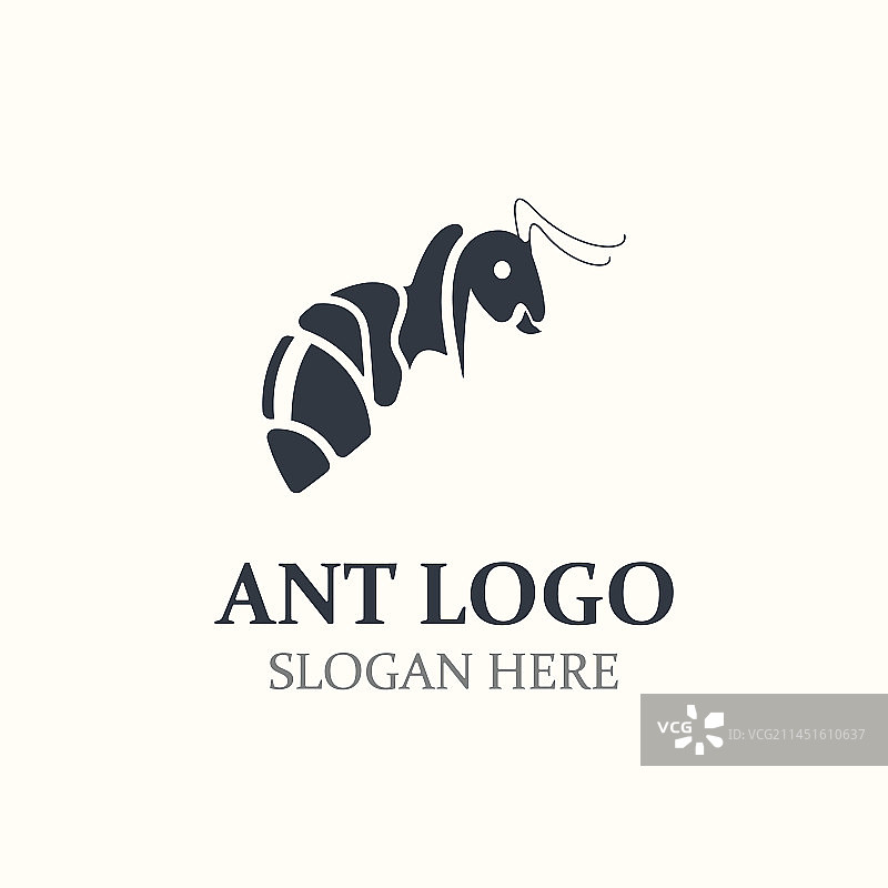 公司蚂蚁剪影logo设计图片素材