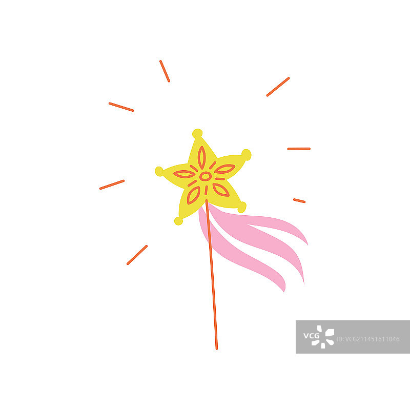 闪亮金色魔法棒图片素材