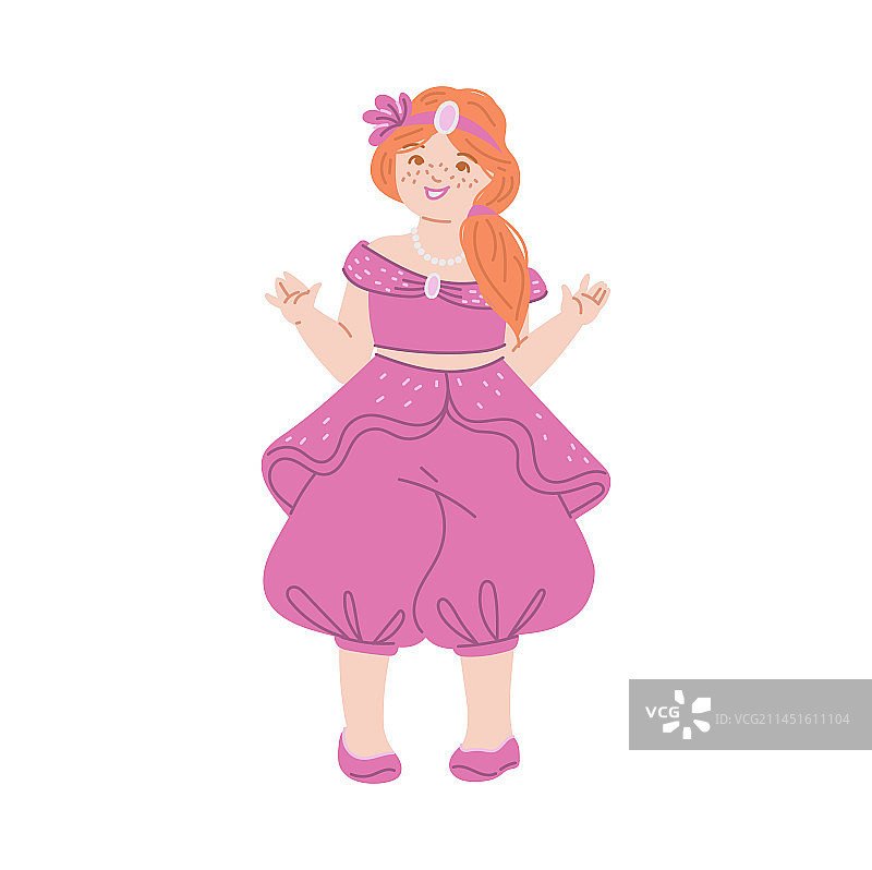 粉色服装姜饼公主趣味童话图片素材