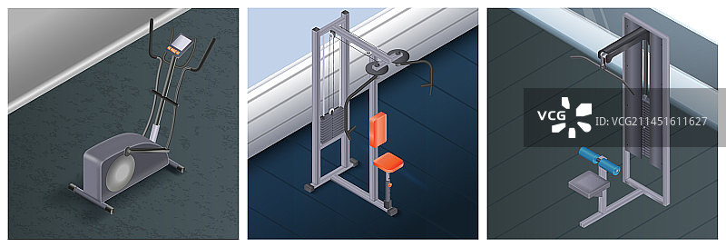 逼真的训练器材套装图片素材