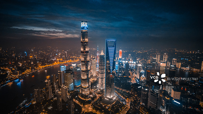 上海陆家嘴夜景图片素材