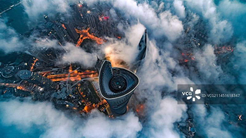 陆家嘴日出图片素材