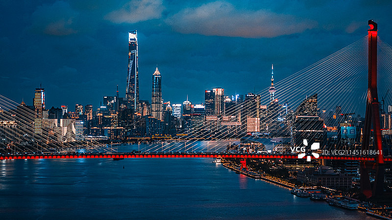 上海杨浦大桥图片素材