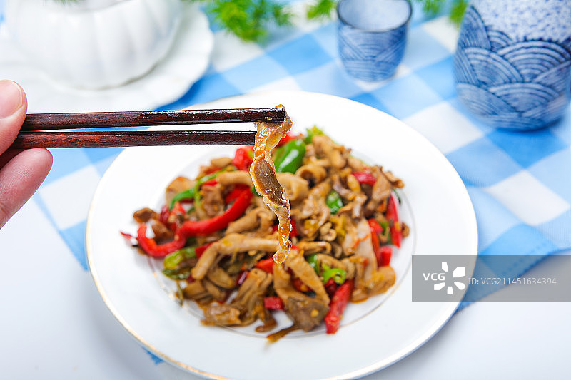 一盘香辣牛肚图片素材