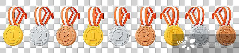 3D可爱卡通奖牌图片素材