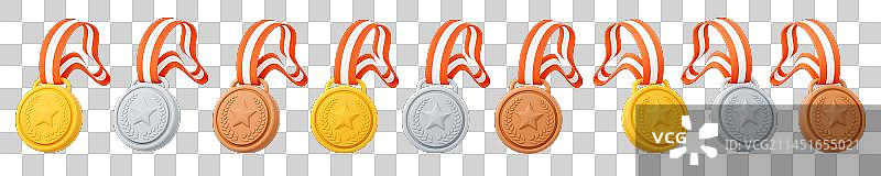 3D可爱卡通奖牌图片素材