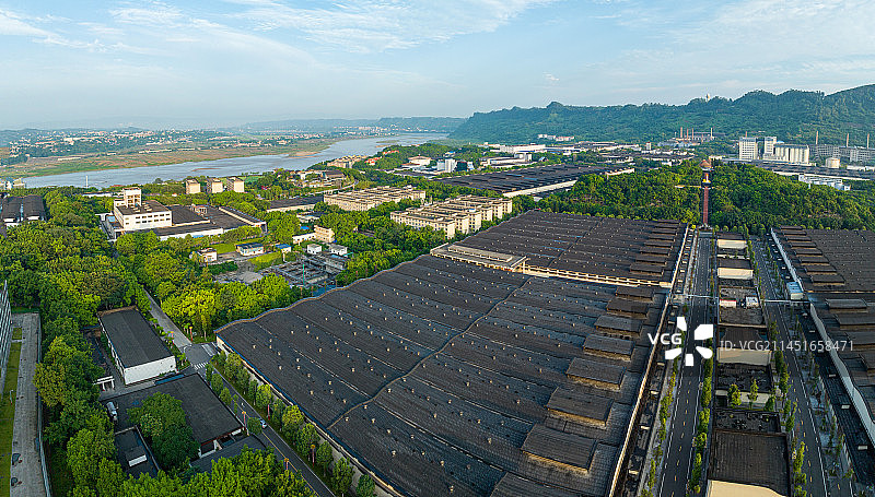 五粮液白酒生产厂区图片素材