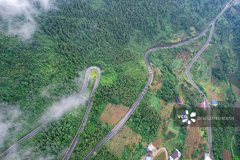 航拍湖北宣恩狮子关景区风光图片素材