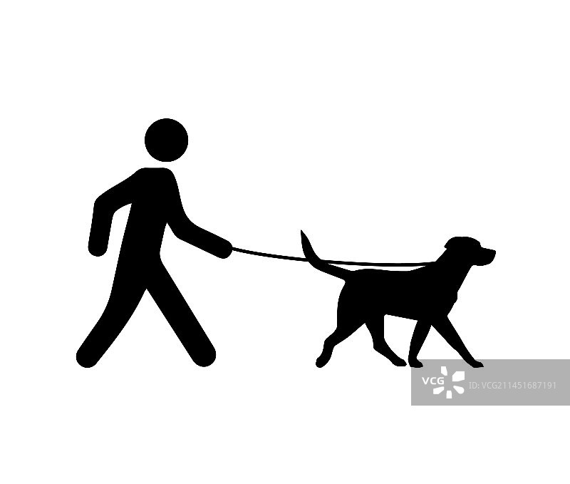 遛狗图标图片素材