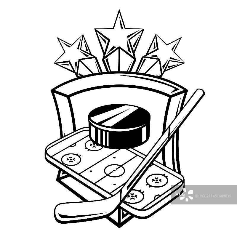 带有曲棍球运动俱乐部标志图片素材