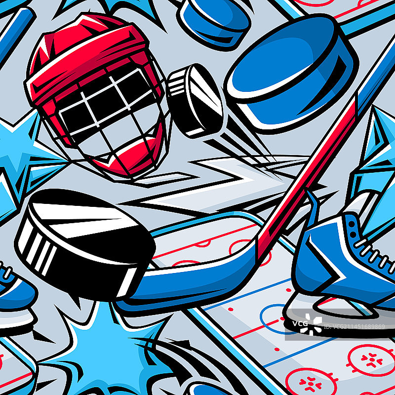 冰球运动俱乐部用品图案图片素材