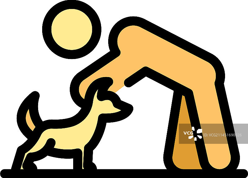 小狗图标（扁平风格）图片素材