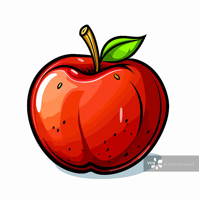 手绘卡通涂鸦风格苹果图片素材