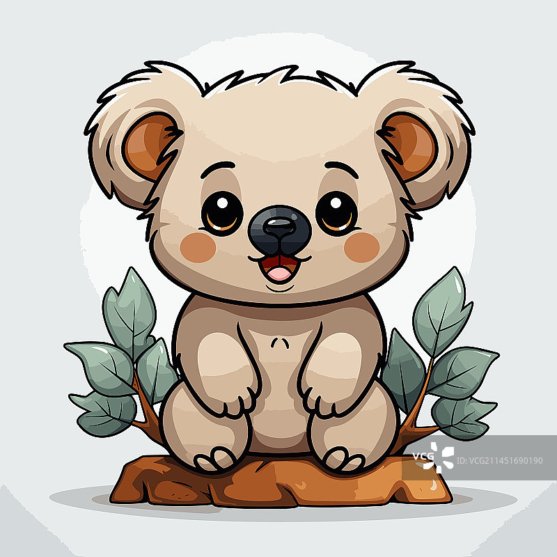 考拉手绘漫画可爱涂鸦风格图片素材