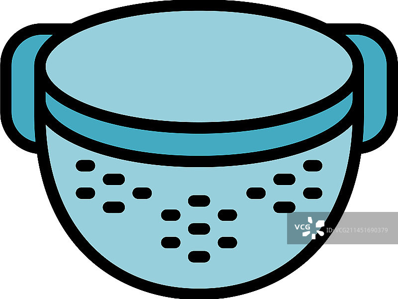 烹饪筛子图标扁平风格图片素材