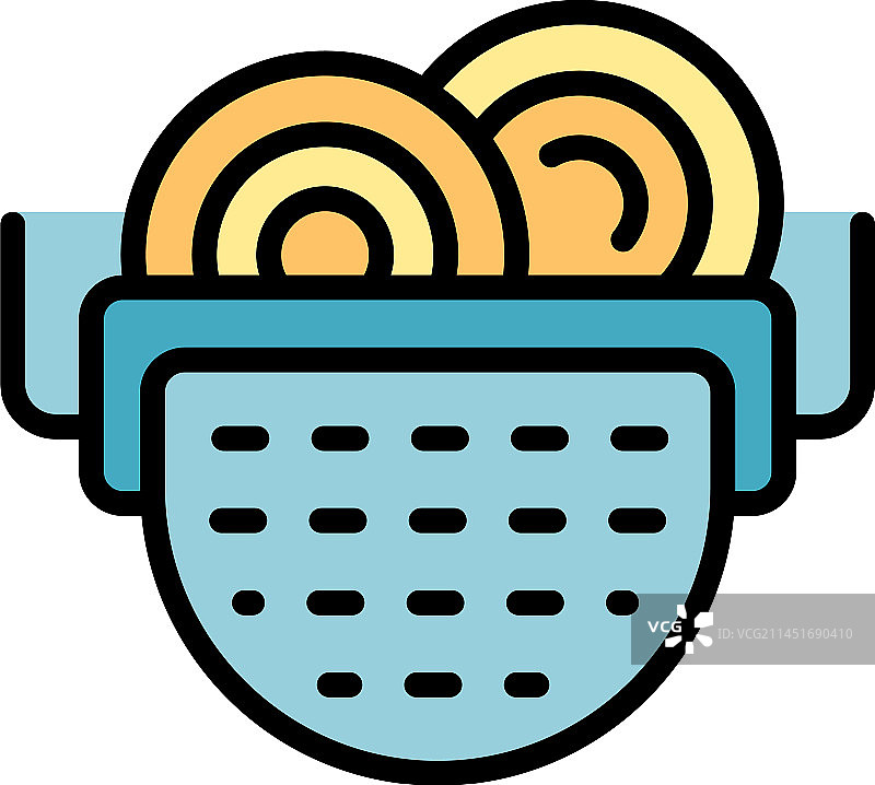 完整烹饪用具图标（扁平风格）图片素材