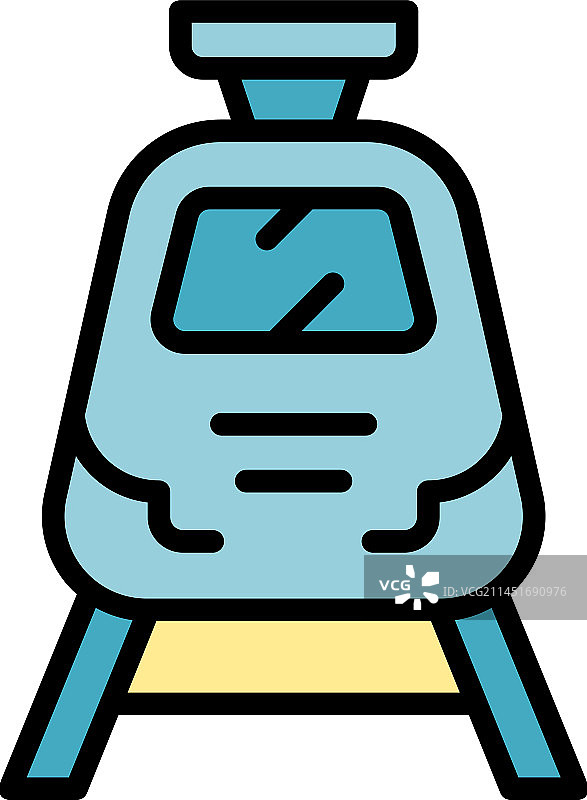 地铁列车扁平图标图片素材