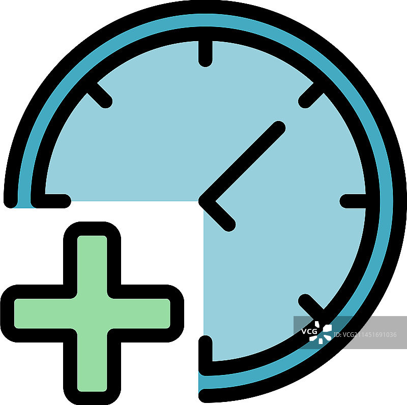 扁平挂钟图标图片素材