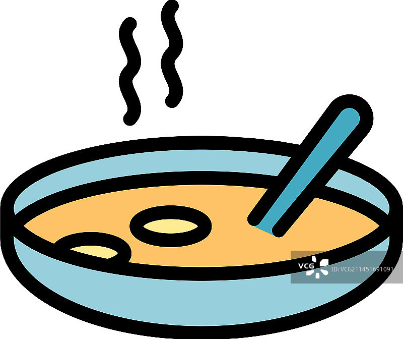 热汤图标扁平图片素材