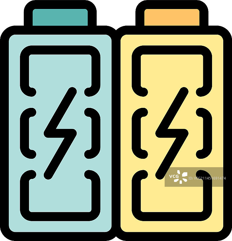 电池加载图标（扁平风格）图片素材