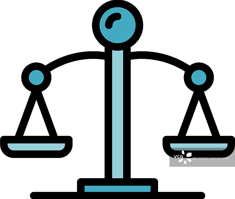 基准平衡图标（扁平风格）图片素材