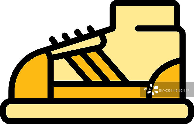 扁平风格运动鞋图标图片素材