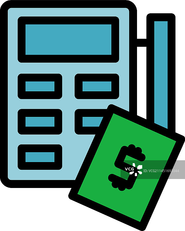 支付计算器扁平图标图片素材