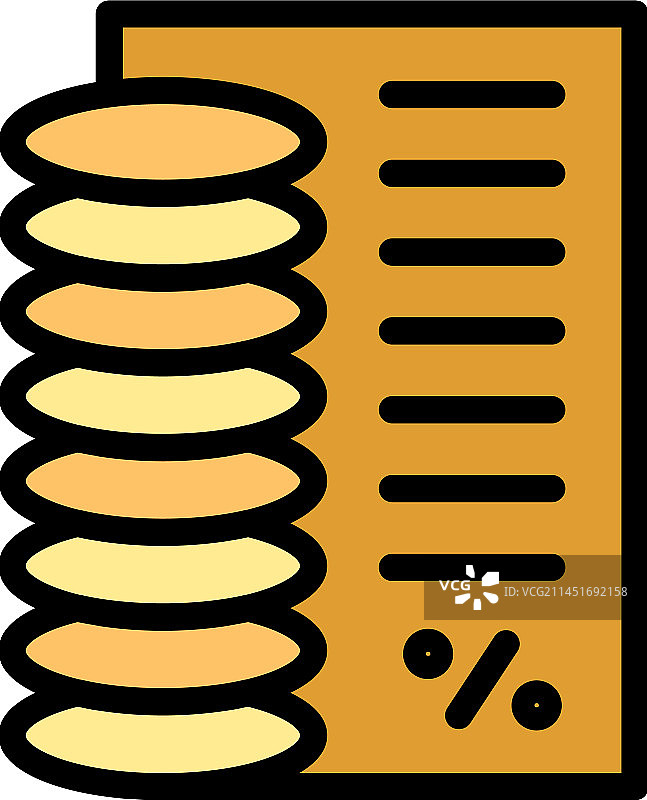 贷款百分比图标扁平风格图片素材