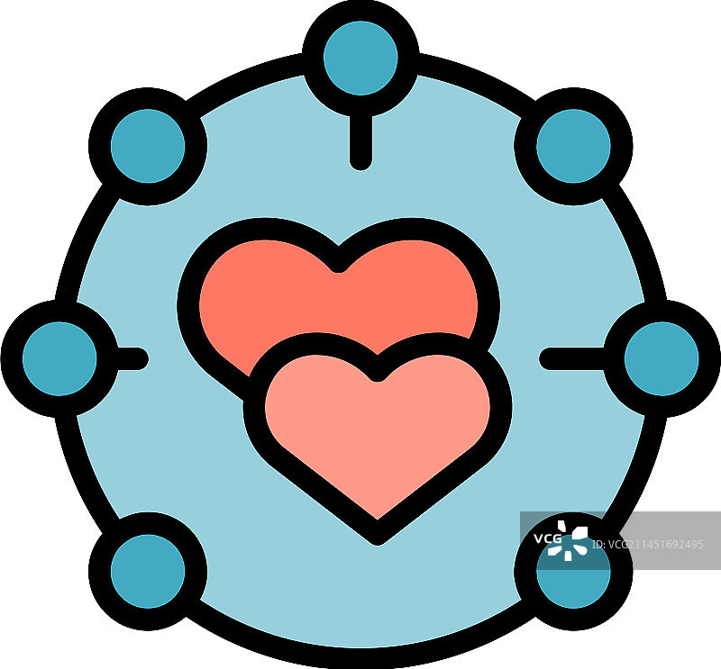 社区计划图标（扁平风格）图片素材