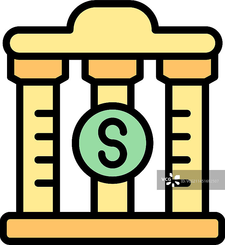 银行抵押品扁平图标图片素材