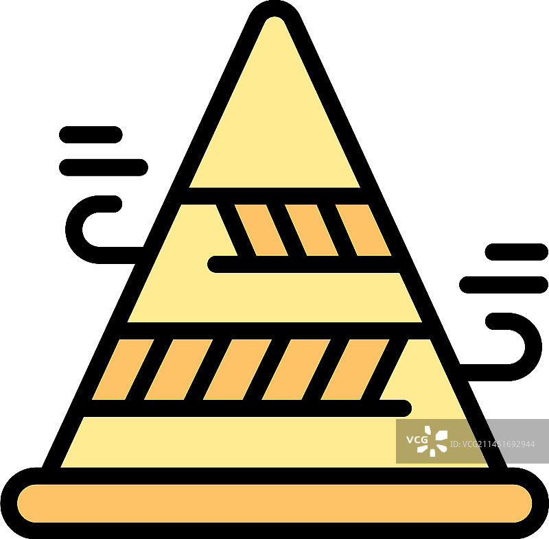 商业趋势金字塔图标（扁平风格）图片素材