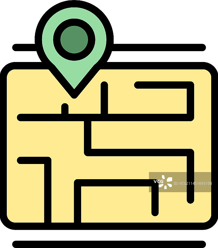 在线标记图标（扁平风格）图片素材