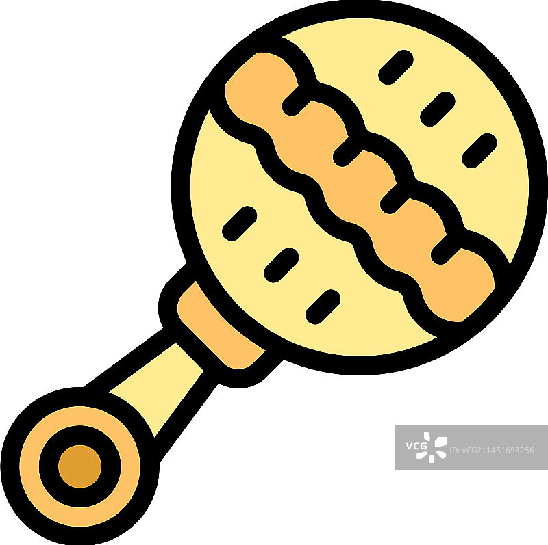 沙锤图标（扁平风格）图片素材