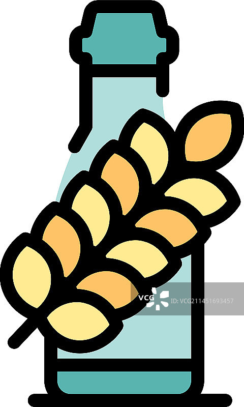 啤酒花图标（扁平风格）图片素材