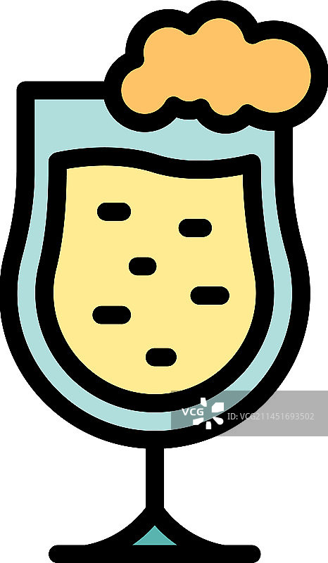 扁平风格啤酒杯图标图片素材