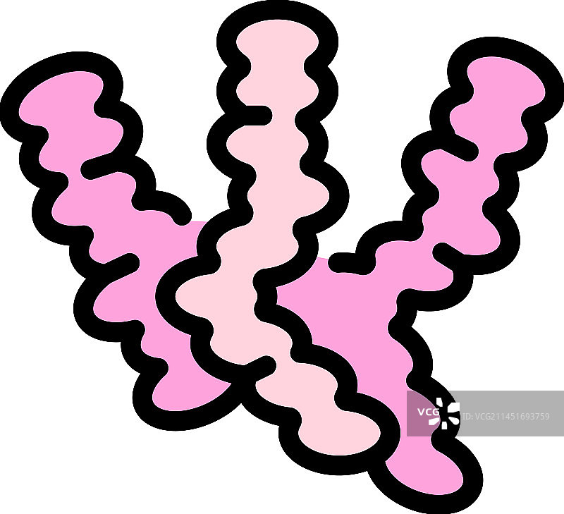 扁平风格水母图标图片素材