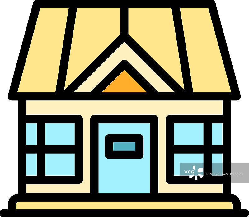 夜间平房图标图片素材