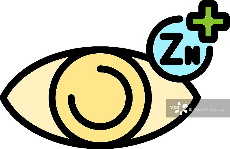 锌眼维生素扁平图标图片素材